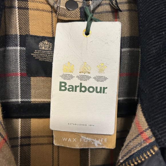 Barbour Beadnell Wax Jacket-size 6- Navy - Picture 5 of 5